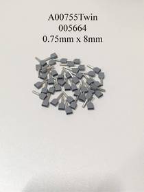 A00755TWIN / 005664 Insulated Grey Ferrules