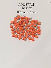 A00537TWIN / 005602 Insulated Orange Ferrules