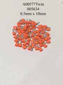 A00577TWIN / 005634 Insulated Orange Ferrules