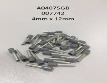 A04075GB / 007742 Insulated Grey Ferrules