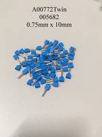A00772TWIN / 005682 Insulated Blue Ferrules