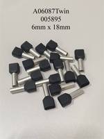 A06087TWIN / 005895 Insulated Black Ferrules