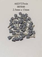 A02572TWIN / 005840 Insulated Grey Ferrules